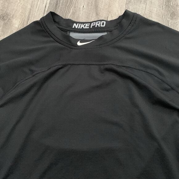 NIKE PRO Hypercool Fitted 3/4 Sleeve Shirt Black Mens Large MLB COLLECTION - Picture 1 of 7